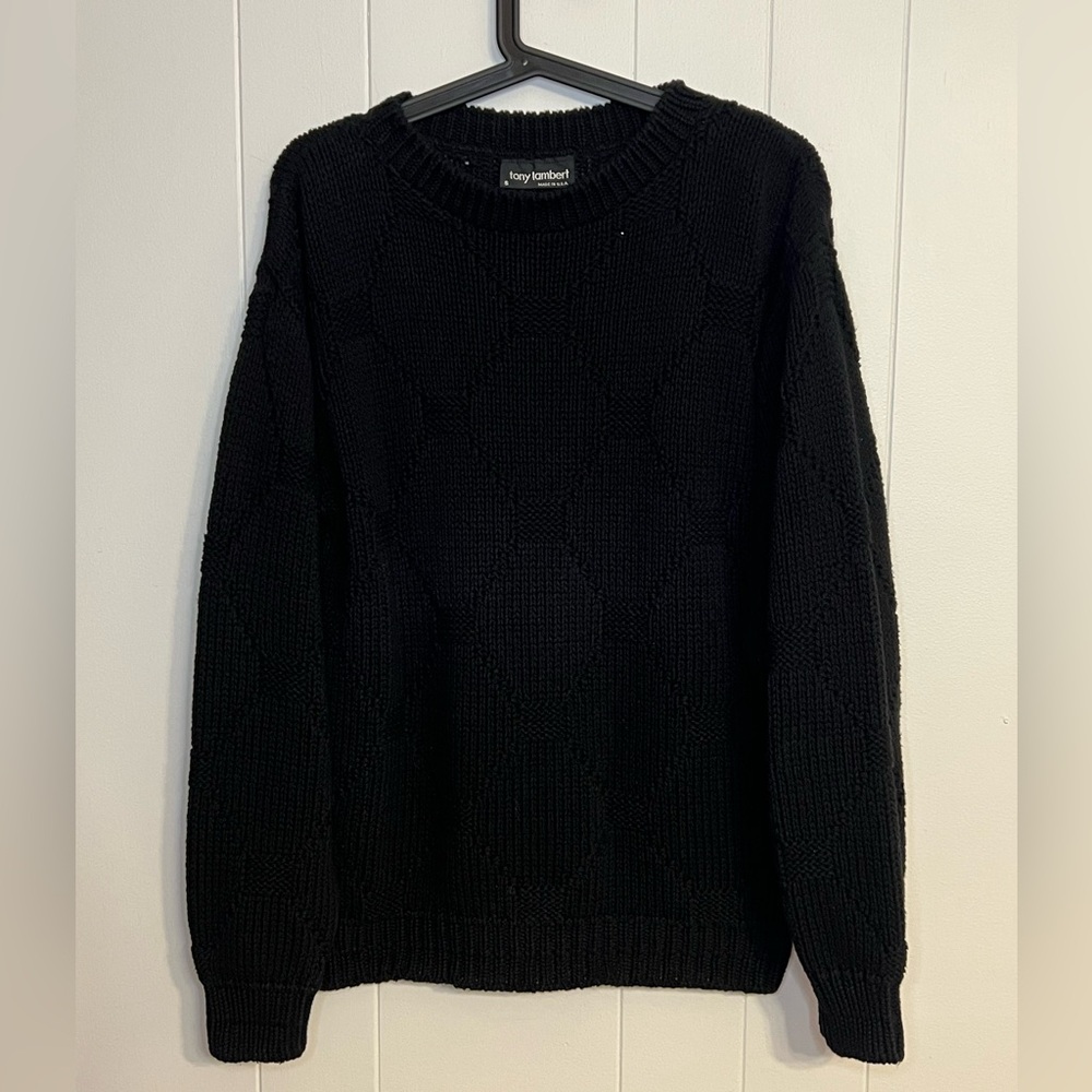 Tony Lambert vintage women’s‎ black knit sweater size S